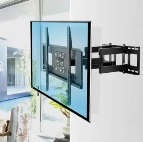 TV bracket and wall attachment illustration